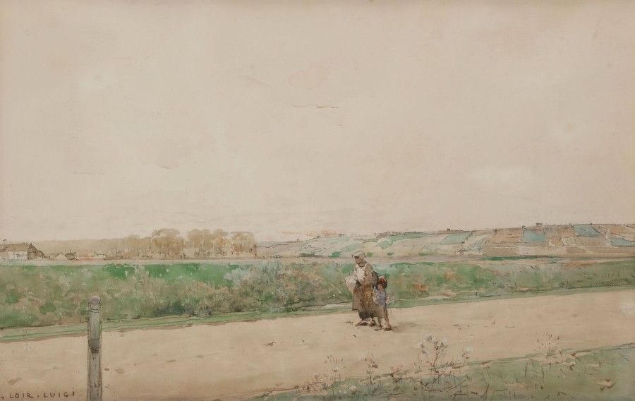 Luigi LOIR (1845-1916)

Femme et enfant sur le chemin
Aquarelle.
Signée en bas à gauche.
31 x 47 cm