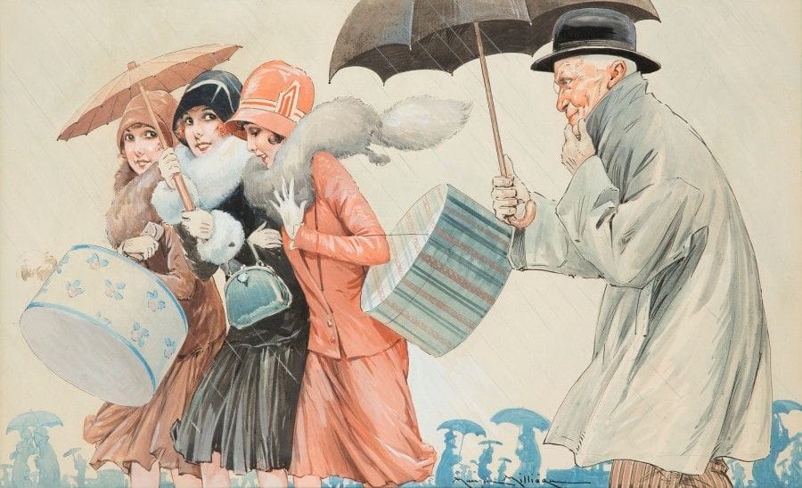 Maurice MILLIÈRE (1871-1946)

Un Monsieur qui a le pépin
Dessin à l’encre et aquarelle.
Signé en bas vers la droite.
32 x 54 cm
