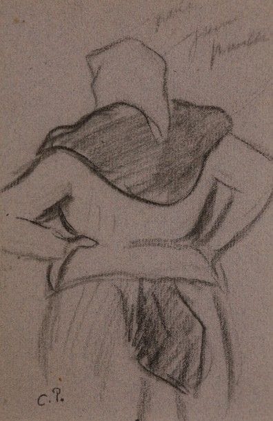 Camille PISSARRO (1830-1903)

Étude de paysanne
Dessin au crayon noir.
Monogrammé à l’encre en bas à gauche.
14 x 10 cm