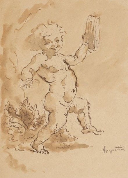 LOUIS ANQUETIN (1861-1932)

Deux études d’enfants
Plume et encre brune, lavis d’encre sur traits de crayon noir.
Signées en bas à droite.
25,8 x 18,4 les deux
