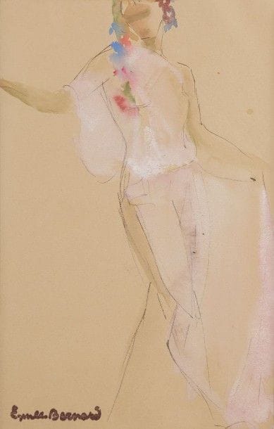 Emile BERNARD (1868-1941)

Femme debout
Dessin à l’encre et aquarelle.
Porte le timbre de la signature en bas à gauche.
30 x 18,5 cm