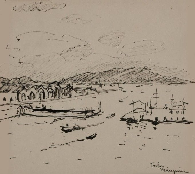Henri Charles MANGUIN (1874-1949)

Toulon, le port, vers 1926-27
Dessin à l’encre.
Signé et situé en bas à droite.
18 x 21,5 cm