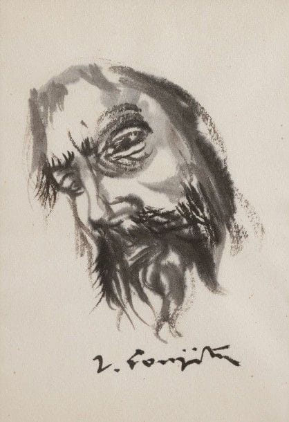 Léonard-Tsuguharu FOUJITA (1886-1968)

Christ, 1966
Dessin au pinceau et à l’encre de Chine avec lavis sur japon.
Signé en pied.
22 x 15,5 cm

Provenance:
Succession Kimiyo Foujita, vente du 28 octobre 2013.

Dessin à rapprocher des sujets similaires de têtes de Christ réalisés la même année (Buisson 66.09, 66.16 et 66.31).
