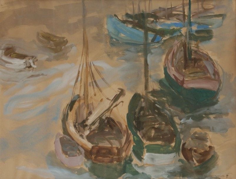 Emmanuel MANé-KATZ (1884-1962)

Voiliers au port
Gouache.
Signée en bas à droite.
49 x 63 cm