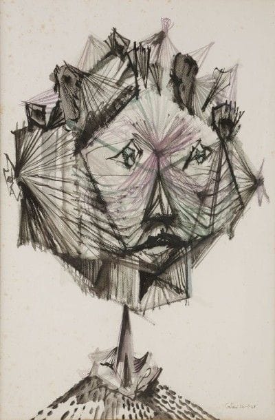 Lucien COUTAUD (1904-1977)

Tête, 1945
Aquarelle.
Signée et datée en bas à droite.
(Rousseurs).
44,5 x 29,5 cm