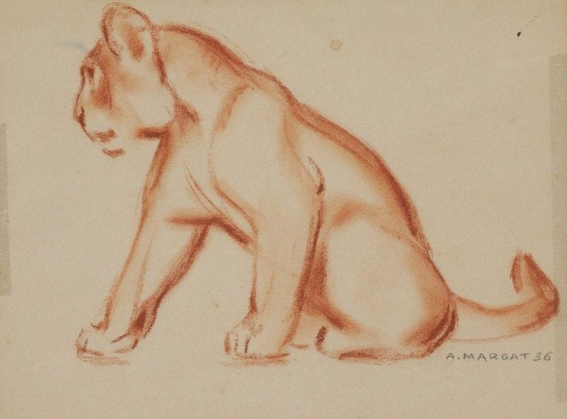 ANDRÉ MARGAT (1903-1997)

Lionceau, 1936
Sanguine.
Signée et datée en bas à droite.
(Traces d’adhésif).
17 x 23 cm