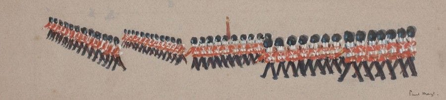 Paul Lucien MAZE (1887-1979)

Gardes anglais
Gouache.
Signée en bas à droite.
14 x 53 cm