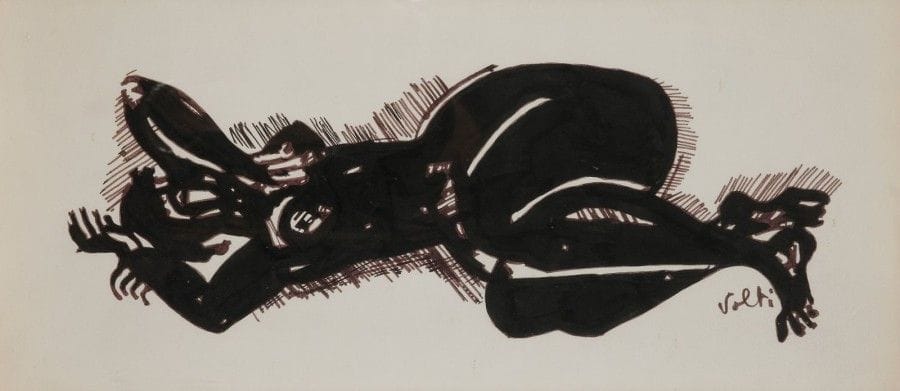 ANTONIUCCI VOLTI (1915-1989)

Femme étendue
Dessin à l’encre.
Signé en bas à droite.
44 x 21,5 cm