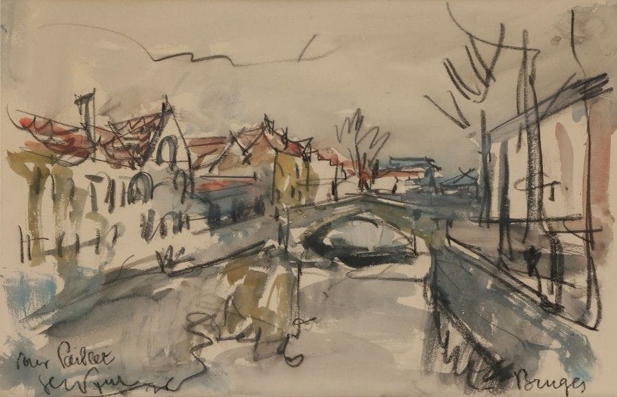 GEN-PAUL (1895-1975)

Bruges, 1926
Aquarelle et fusain.
Signée et dédicacée en bas à gauche.
Située en bas à droite.
35 x 52 cm