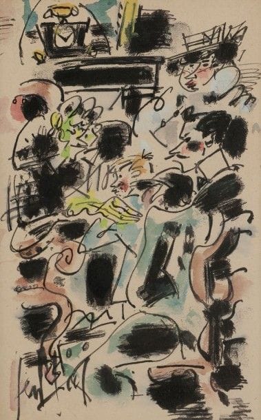 GEN-PAUL (1895-1975)

Personnages
Lithographie rehaussée à l’encre et aquarelle.
Signée en bas à gauche.
(dessin illustrant un ouvrage de Céline).
19 x 12 cm