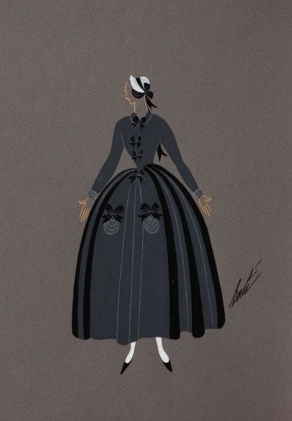 Romain de Tirtoff ERTE (1892-1990)

La Traviata, Annette, 4ème acte, 1948
Gouache.
Signée à droite.
Tampons au dos.
Exécutée pour l’Opéra Comique
38 x 28,5 cm