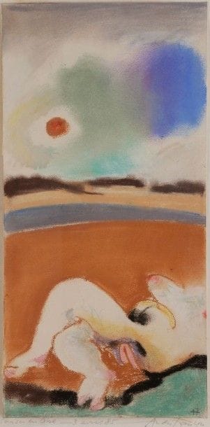 André FRANCOIS (1915-2005)

Femme couchée dans un paysage, 1985
Pastel.
Monogrammée en bas à droite.
Signé, daté et dédicacé en pied sur le montage.
50 x 23 cm
Provenance:
Ancienne collection Charles et Ethel Semser, Paris.