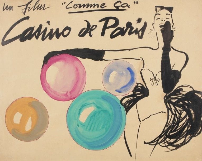 Raymond BRENOT (1913-1998)

Maquette pour le film « Casino de Paris » d’André Hunebelle, 1957
Gouache et encre.
Non signée.
50 x 65 cm