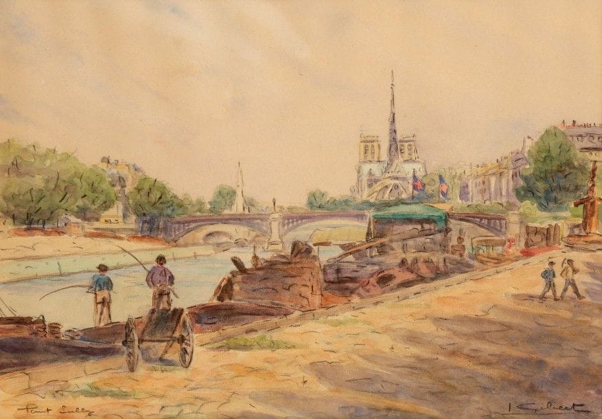 Lucien GIBERT (1904-1988)

Une paire: vues des quais de Paris
Aquarelle et crayon noir.
Signées en bas à droite; et une est située « Pont Sully » en bas à gauche.
31,5 x 42 cm chaque
