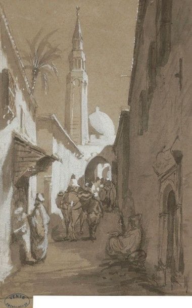 Amédée ROSIER (1831-1898)

Rue orientale
Dessin au lavis et gouache blanche.
Porte le timbre de la vente de l’atelier en bas à gauche (Lugt 2149a).
27 x 17,5 cm