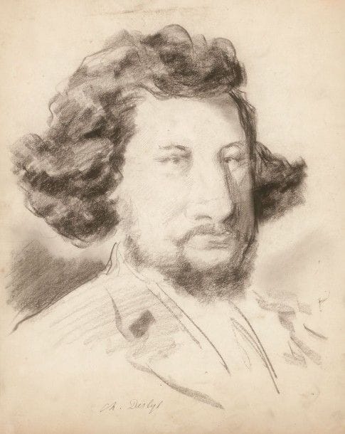 Félix Tournachon, dit NADAR (1820-1910)

Charles Deslys (sujet pour le « Panthéon Nadar »), vers 1851
Fusain sur vélin fort.
Titré en pied à la plume et à l’encre.
(Pli oblique craquelé en surface; salissures et petits arrachements au bord droit).
24 x 30,5 cm

Charles Deslys (1821-1885) était un acteur et écrivain français.