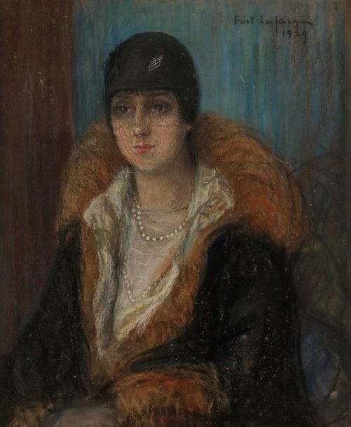 LAFARGUE (XIXe-XXe siècle)

Portrait de femme de trois-quarts, 1929
Pastel.
Signé et daté en haut à droite.
57 x 48 cm