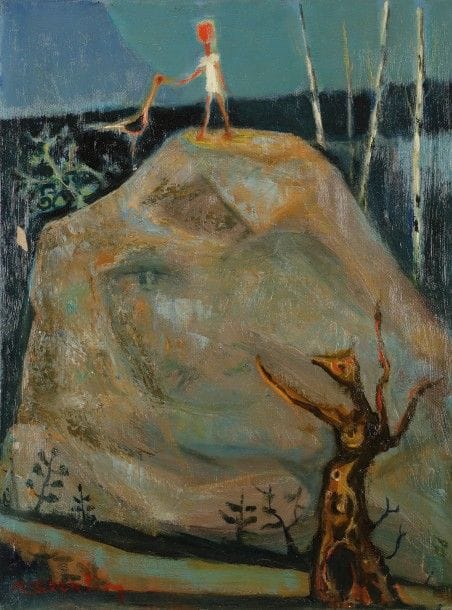 Marc STERLING (1898-1976)
Rocher de Fontainebleau
Huile sur toile.
Signée en bas à gauche.
(Un éclat).
61 x 46 cm
