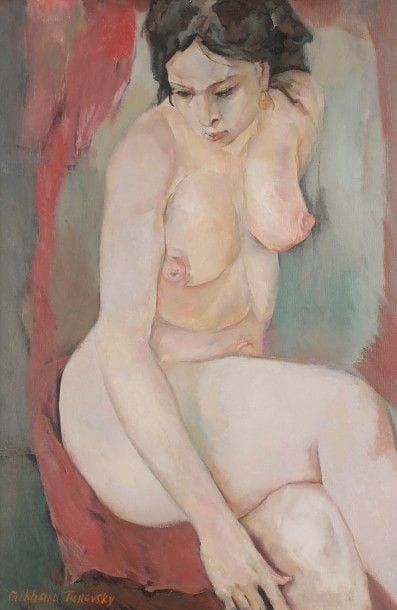 Mikhail TUROVSKY (né en 1933)
Nu assis
Huile sur toile.
Signée en bas à gauche.
91.5 x 61 cm

Provenance : 
Vente Maître Loudmer, Paris, 20 mars 1989, n°223.