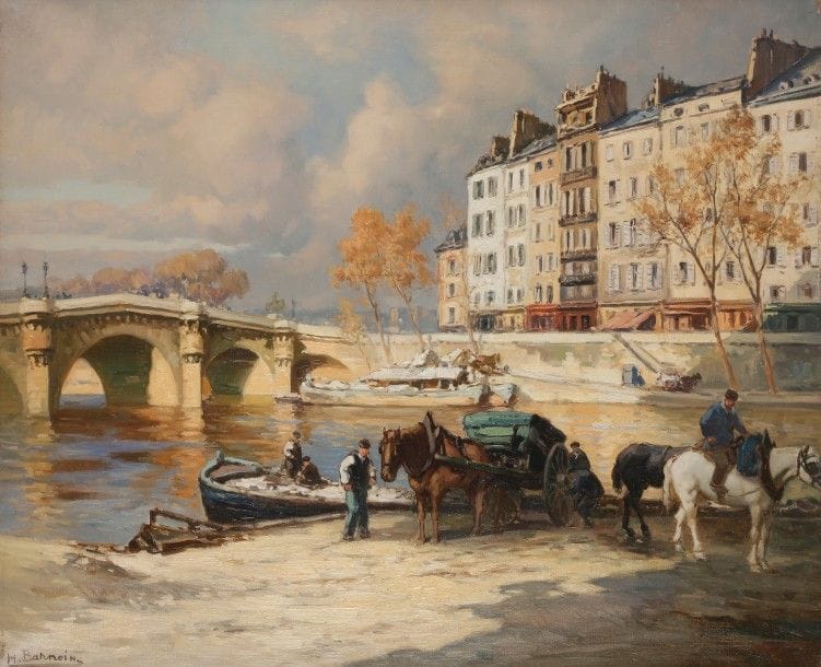 Henri BARNOIN (1882-1935)
Paris, le Pont Neuf
Huile sur toile.
Signée en bas à gauche.
60 x 73 cm