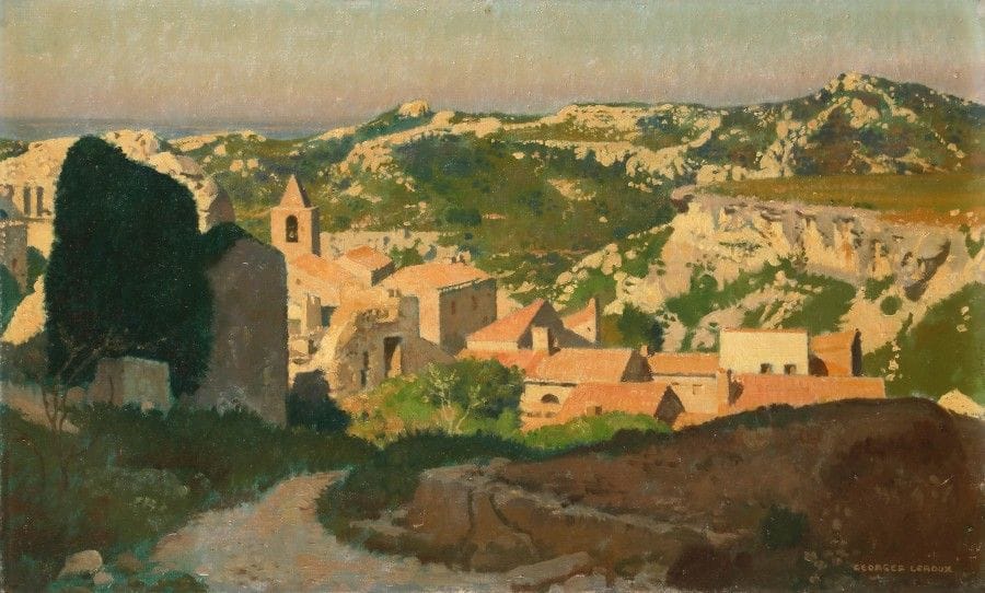 Georges LEROUX (1877-1956)
Paysage provençal
Huile sur toile.
Signée en bas à droite.
38 x 61 cm