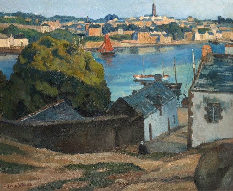 André STRAUSS (1885-1971)
Tréboul, le port
Huile sur toile.
Signée en bas à gauche.
54 x 65 cm