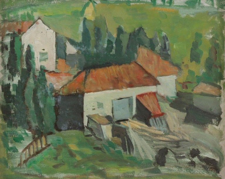 Francisco BORES (1898-1972)
Paysage aux maisons, 1940
Huile sur carton double face.
Non signée.
27 x 35 cm

Bibliographie : 
Hélène Dechanet Bores, Francisco Bores, Catalogue Raisonné de l’œuvre peint, Tome I 1917-1944, Madrid, 2003, numéro 1940  /  44.