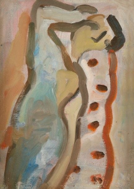 Francisco BORES (1898-1972)
Nu étendu, 1945
Huile sur carton.
Non signée.
27 x 35 cm

Bibliographie : 
Hélène Dechanet Bores, Francisco Bores, Catalogue Raisonné de l’œuvre peint, Tome II 1945-1972, Madrid, 2003, numéro 1945  /  53.
