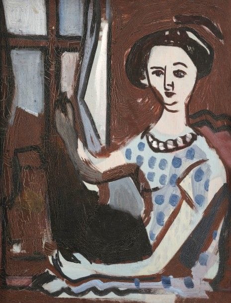Francisco BORES (1898-1972)
Femme le bras levé, 1946
Huile sur isorel.
Non signée.
55 x 46 cm

Bibliographie : 
Hélène Dechanet Bores, Francisco Bores, Catalogue Raisonné de l’œuvre peint, Tome II 1945-1972, Madrid, 2003, numéro 1946  /  4.
