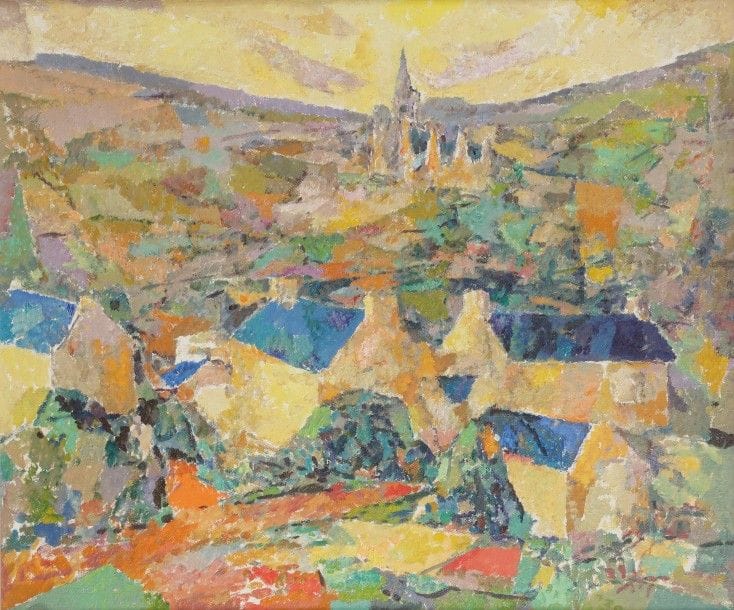 Macario VITALIS (1898-1990)
Village breton (autour de Plestins les Grèves), 1963
Huile sur toile.
Signée et datée au dos.
46 x 55 cm

L’œuvre sera incluse au Catalogue Raisonné de Macario Vitalis actuellement en préparation par Christine Thorailler, Ophelia Tequi et Claude Tayag.