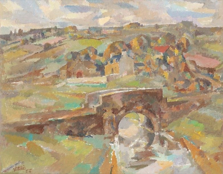 Macario VITALIS (1898-1990)
Bretagne, Pont Moalic, 1955
Huile sur toile.
Signée et datée en bas à gauche.
33 x 41 cm

L’œuvre sera incluse au Catalogue Raisonné de Macario Vitalis actuellement en préparation par Christine Thorailler, Ophelia Tequi et Claude Tayag.