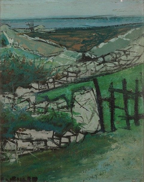 Claude VENARD (1913-1999)
Bord de mer, 1967
Huile sur panneau parqueté.
Signée en bas à gauche.
27 x 21 cm
