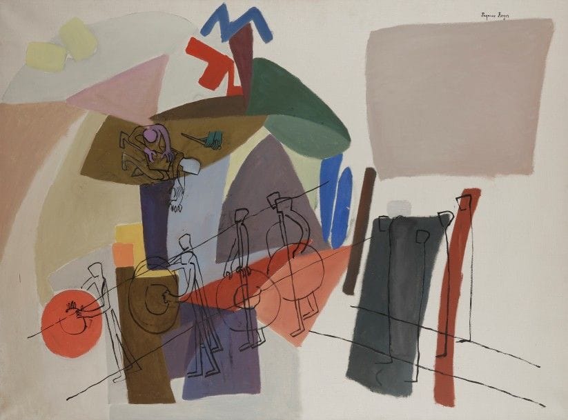 Suzanne ROGER (1899-1986)
Le Drame, 1962
Huile sur toile.
Signée et datée en haut à droite.
97 x 130 cm

Provenance : 
Galerie Louise Leiris, Paris.