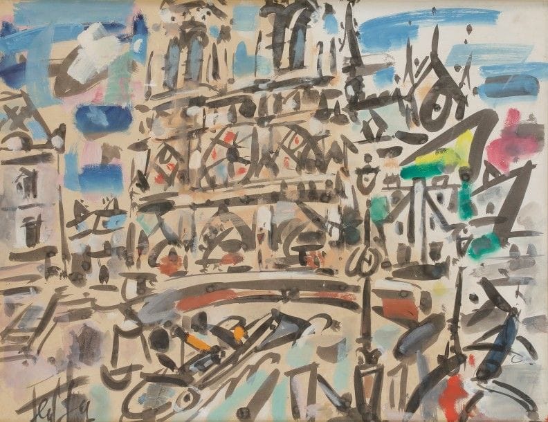GEN-PAUL (1895-1975)
Paris, la cathédrale Notre-Dame
Gouache.
Signée en bas à gauche.
49 x 63 cm

Nous remercions Monsieur Julien Roussard d’avoir confirmé l’authenticité de cette œuvre.
