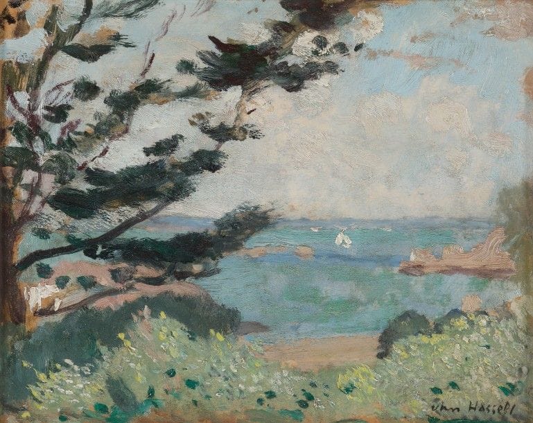 Willem VAN HASSELT (1882-1963)
Arcachon, le bassin
Huile sur carton.
Signée en bas à droite.
19 x 24 cm