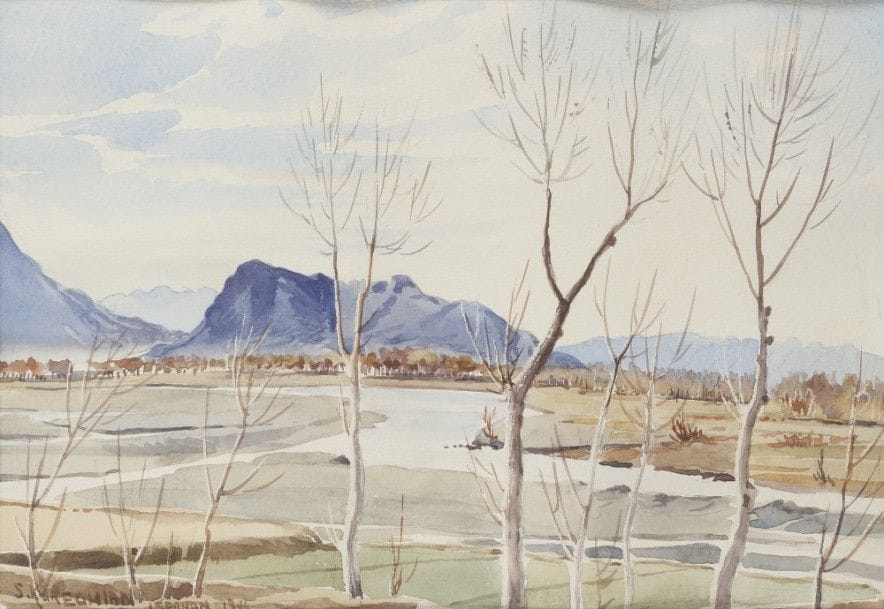 Sumbat KIUREGHIAN (1913-1999)

Paysage près d’Yspahan, 1949
Aquarelle.
Signée, datée et située en bas à gauche.
21 x 30 cm