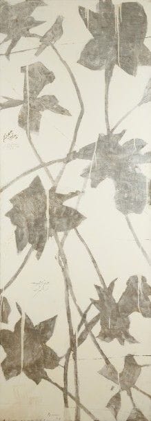 Reza DERAKSHANI [iranien] (né en 1952)
The Rose and the nightingale, 2008
Technique mixte sur toile.
Signée dans la composition.
220 x 80 cm
