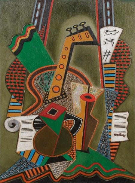 Georges TERZIAN (né en 1939)
La Nappe verte, 1995
Huile sur toile.
Signée sur la droite.
Signée, datée et titrée au dos.
116 x 81 cm
