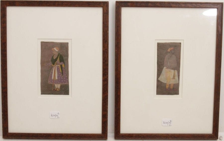 7679/17 Deux portraits indiens 
11.5x6 cm et 11.3x5 cm
