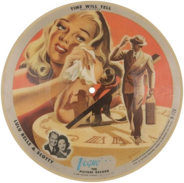 LULU BELLE & SCOTTY

78 T Picture disque VOGUE R 720 «Time With Tell»
VG
