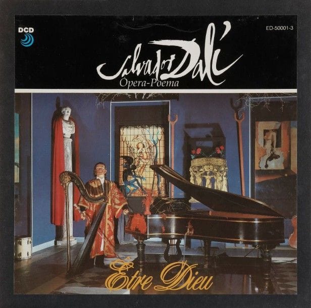 Salvador DALI

Coffret de 3 disques vinyles 33 T «Être Dieu»
Label DCD – ED-50001-3 Éditions Espagne, 1989 Avec insert
EX