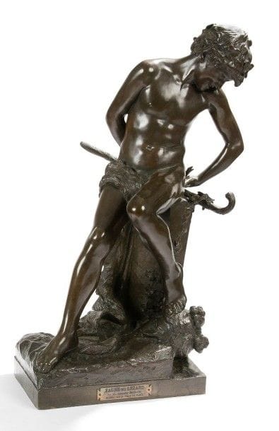 Félix CHARPENTIER (1858-1924)

Faune au lézard
Épreuve en bronze patiné.
Signé sur la colonne.
H.: 62 cm