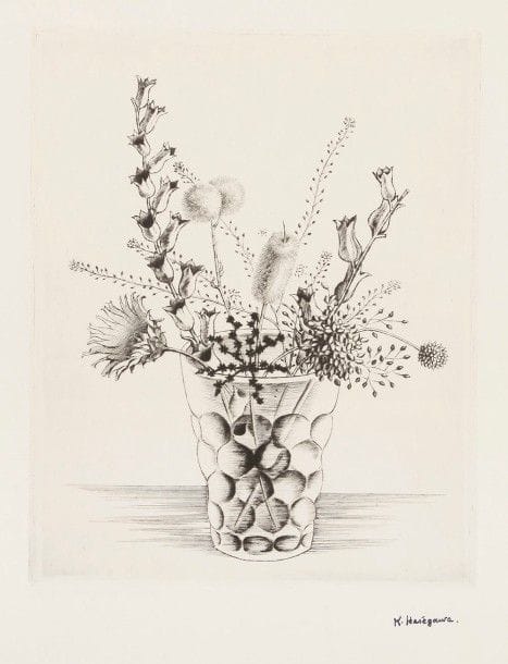 Kiyoshi Hasegawa (1891-1980)
Fleurs des champs séchées. 1931. Pointe sèche. 195 x 246. Reifu-Syobo 220. Parfaite épreuve sur vélin blanc, revêtue du timbre de l’atelier. Toutes marges. 
Un certificat des ayants-droit de l’artiste sera fourni sur demande à l’acquéreur.