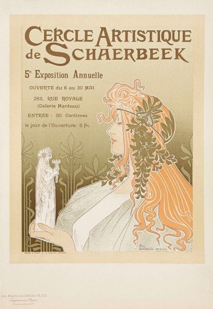 Maîtres de l’Affiche (Les)
Pl. 174, 180, 184, 187, 196, 201, 205, 212, 213, 222, 237. Lithographie d’après Beggarstaff, Chéret (4 pl.), Grasset 
(Jeanne d’Arc Sarah Bernhardt), Hohenstein, Lorant-Heillbronn, H. Meunier, Privat-Livemont, Thomas. Très belles épreuves tirées en couleurs sur vélin glacé. Toutes marges. Ens. 11 p.