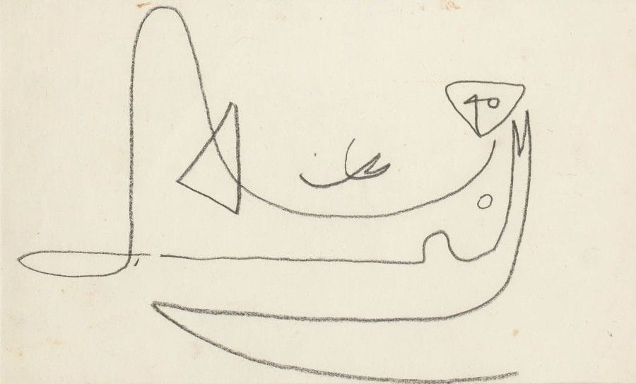 Charlotte HENSCHEL [allemande] (1905-1985)
Personnage
Dessin au crayon.
Signé au dos.
16 x 26 cm