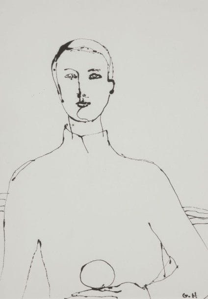 GEORGES HUGNET (1904-1974)
Portrait de femme
Dessin à l’encre.
Monogrammé en bas à droite.
31.5 x 23 cm