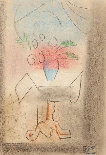 René MENDES-FRANCE (1888-1985)
Nature morte au vase
Pastel et mine de plomb.
Monogrammé en bas à droite.
25 x 17.5 cm