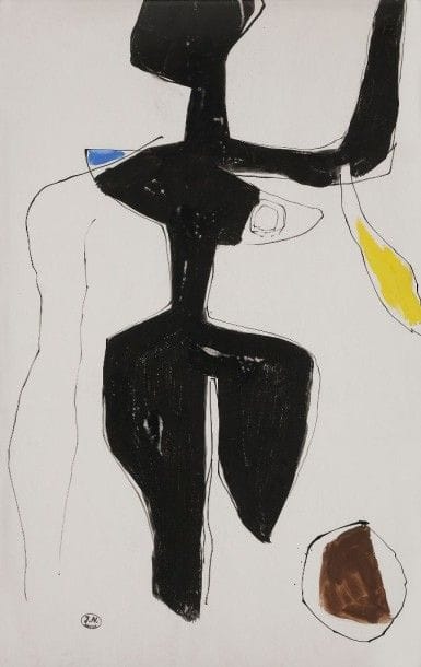 Jacques NESTLE (1907-1991)
Personnage féminin
Encre et gouache sur papier.
Porte le timbre de l’atelier en bas à gauche.
74 x 48 cm