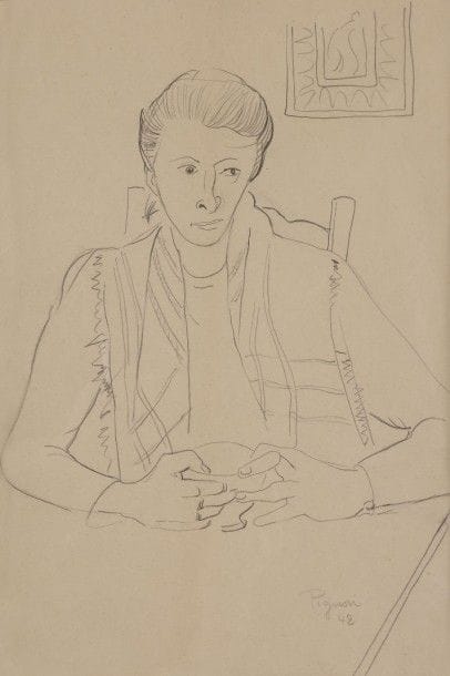 Edouard PIGNON (1905-1993)
Femme assise, 1942
Dessin à la mine de plomb.
Signé et daté en bas à droite.
31.5 x 21 cm