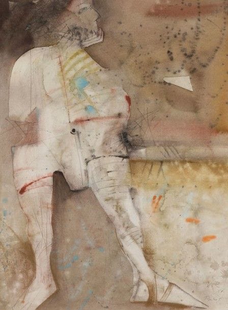 Vejdu RADICHOV (né en 1951)
Personnage, 1981
Aquarelle et pastel.
Monogrammé et daté en bas à droite.
62.5 x 46.5 cm